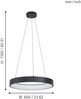 Eglo 900068 LED Hängeleuchte MARGHERA-Z weiss H:110 Ø:60cm dimmbar 2700-6500K mit Connect-Z Funktion Bild 3