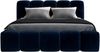 A&J MöbelLand 'Sonic' Polsterbett, Polyester, Blau, 120 x 200, mit Lattenrost, mit Bettkasten Bild 3