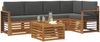 vidaXL Ecksofa Set 6 pcs Natur und Anthrazit Massivholz Akazie 3374862 Bild 3