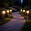 6er Set LED Solarleuchte, Glaskugel, Erdspieß, H 34,5 cm Bild 2