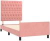 Einzelbettgestell Design für Erwachsene mit Kopfteil Rosa 100x200 cm Samt d3198e Bild 4
