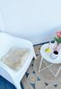 Lammfell Sitzkissen 40 x 40 cm Creme Beige Bild 5