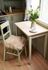 Lammfell Sitzkissen 40 x 40 cm Creme Beige Bild 4