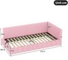 Daybett mit LED-Lichtleiste, USB-Anschluss & Stauraum, 90x200 cm, Rosa, ohne Matratze Bild 5