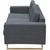 vidaXL 3-Sitzer Sofa Stoff Dunkelgrau [243187] Bild 3