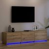 vidaXL TV-Schränk mit LED Artisan-Eiche 165 x 34 x 40 cm Holzwerkstoff 8006551 Bild 5