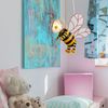 LED Pendellampe, Kinderzimmer, Biene, schwarz gelb, H 120 cm Bild 3