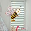 LED Pendellampe, Kinderzimmer, Biene, schwarz gelb, H 120 cm Bild 2