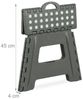 Relaxdays Klapphocker faltbar L hellgrau 10er Set Bild 5