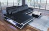 Mini Ecksofa Napoli L Form aus Leder - Kunstleder - schwarz-weiß - Links Bild 3