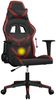 vidaXL Gaming-Stuhl mit Massagefunktion Schwarz und Weinrot Kunstleder 345430 Bild 5