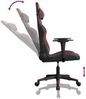 vidaXL Gaming-Stuhl mit Massagefunktion Schwarz und Weinrot Kunstleder 345430 Bild 3