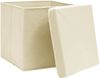 vidaXL Aufbewahrungsboxen mit Deckeln 10 Stk. 28x28x28 cm Creme 325218 Bild 3