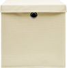 vidaXL Aufbewahrungsboxen mit Deckeln 10 Stk. 28x28x28 cm Creme 325218 Bild 4