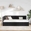 vidaXL Eckbettgestell mit Kopfteil Schwarz 100 cm x 200 cm Samt 42016322 Bild 3