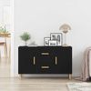 vidaXL Sideboard Schwarz Eichen-Optik 100x36x60 cm Holzwerkstoff 862094 Bild 3