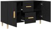 vidaXL Sideboard Schwarz Eichen-Optik 100x36x60 cm Holzwerkstoff 862094 Bild 5