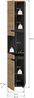 Xonox Canu Hochschrank, re./li. montierbar (B/H/T: 38x193x34 cm) in Basalt grau Nachbildung und Artisan Nachbildung Bild 4