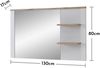 Garderobenspiegel >Dijon< in Ashgrey Dekor, MDF, Spannplatte - 130x80x17 (BxHxT) Bild 3