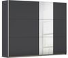 rauch Kleiderschrank; Schwebetürenschrank KRONACH, 2-türig, 1 Spiegeltüre, Graumetallic, 261 x 210 x 59xcm Bild 3