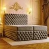 B&B Home Boxspringbett Chesterfield 160 180 200 cm (H3 Matratze Pocketfederung, Kopfteil, Bettkasten und Topper) Bild 1