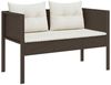 vidaXL Gartensofa-set mit Kissen 6 pcs Braun und Creme Poly-Rattan 4104701 Bild 4