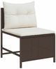 vidaXL Gartensofa-set mit Kissen 6 pcs Braun und Creme Poly-Rattan 4104701 Bild 5