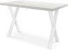 WFL GROUP Esstisch Luiza ausziehbar rechteckig loft mit weißen Metallbeinen (MADE IN EU, erhältlich in 3 Größen – 120/140/160 cm ausziehbar auf 220/240/260 cm), platzsparender Tisch in Holzoptik für Küche, Esszimmer oder Wohnzimmer Bild 4