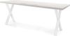 WFL GROUP Esstisch Luiza ausziehbar rechteckig loft mit weißen Metallbeinen (MADE IN EU, erhältlich in 3 Größen – 120/140/160 cm ausziehbar auf 220/240/260 cm), platzsparender Tisch in Holzoptik für Küche, Esszimmer oder Wohnzimmer Bild 3