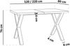 WFL GROUP Esstisch Luiza ausziehbar rechteckig loft mit weißen Metallbeinen (MADE IN EU, erhältlich in 3 Größen – 120/140/160 cm ausziehbar auf 220/240/260 cm), platzsparender Tisch in Holzoptik für Küche, Esszimmer oder Wohnzimmer Bild 2