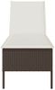 vidaXL Sonnenliege mit Auflage Braun 55x200x44 cm Poly Rattan 4104101 Bild 5