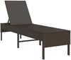 vidaXL Sonnenliege mit Auflage Braun 55x200x44 cm Poly Rattan 4104101 Bild 4