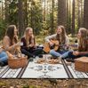 Sekey Picknickdecke Wasserdicht 200x200 cm Stranddecke Sandfrei geeignet für Picknick, Camping, Strand, Beige - Mandala Bild 2