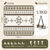 Sekey Picknickdecke Wasserdicht 200x200 cm Stranddecke Sandfrei geeignet für Picknick, Camping, Strand, Beige - Mandala Bild 3
