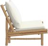 vidaXL Gartenstühle 2 Stk. mit Cremeweißen Kissen Bambus 363455 Bild 5