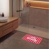 OnlyWow Badematte Modern - Hallo - Orange, Höhe 10 mm, Polyester, Rechteckig, Badezimmerteppich, Badteppich, Rutschfest, Badvorleger, Waschbar Bild 4