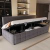 Flieks Daybett, Hydraulisches Polsterbett Schlafsofa 90x200cm mit Stauraum Lattenrost Bild 2