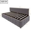 Flieks Daybett, Hydraulisches Polsterbett Schlafsofa 90x200cm mit Stauraum Lattenrost Bild 4