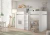 Spielbett Karrie 206x105x120 Kinderbett MDF Weiß mit Stoffset Bild 3