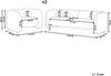 5-Sitzer Sofa Set Samtstoff taupe LEIREN Bild 2