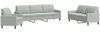 vidaXL 4-tlg. Sofagarnitur mit Kissen Hellgrau Samt 3278441 Bild 2