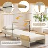 Merax 3-in-1-Umbausessel mit Schlaffunktion,mit Holztablett, gepolsterter Klappsessel, Polstersitz, Loungesessel, Einzelbett, Beige Bild 2