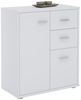 CARO-Möbel Kommode Locarno Highboard Bürokommode mit 2 Schubladen und 2 Türen in weiß Bild 3