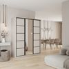 Masseno Schwebetürenschrank PINA 150 cm Kleiderschrank mit Spiegel 3 Türen Kaschmir Bild 2