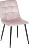 Esszimmerstühle 4er Set VOUL - Pink, Samt Gesteppter Polsterstuhl Küchenstuhl mit Bodenschonern Esszimmerstuhl Stuhl Esszimmer Küchenstühle Wohnzimmerstühle Bild 2