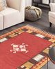 Kelim Teppich Baumwolle mehrfarbig 160 x 230 cm geometrisches Muster Kurzflor PARAKAR Bild 3