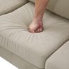 Ecksofa mit Cordstoff, modularem Design & Chaiselongue, 166 x 118 x 77 cm, Hellgrau Bild 4