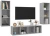 vidaXL 3-tlg. TV-Schrank-Set Betongrau Spanplatte [3079749] Bild 3
