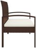 vidaXL Gartenbank mit Kissen Braun 105 cm Poly Rattan 362165 Bild 4
