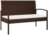 vidaXL Gartenbank mit Kissen Braun 105 cm Poly Rattan 362165 Bild 2